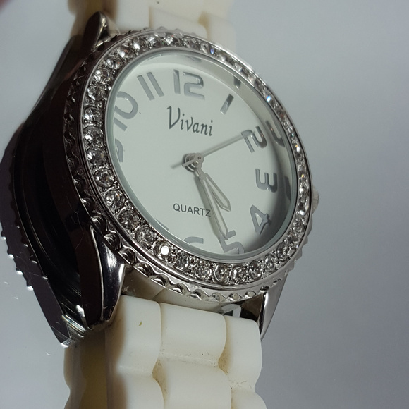 Vivani Watch Silicon Wrist Band Working Women white watches - Picture 2 of 8